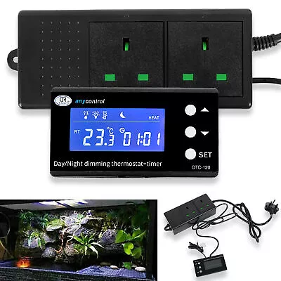 Buy  Digital Reptile Thermostat Day & Night Dimming Timer Aquarium Heating Tool • 29.90£