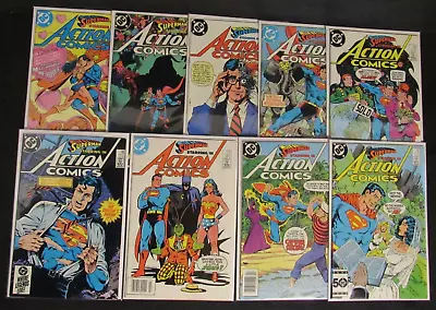 Buy Action Comics (1985, DC) Lot #564, 565, 566, 567, 568, 570, 571, 572, 573 PX669 • 23.30£