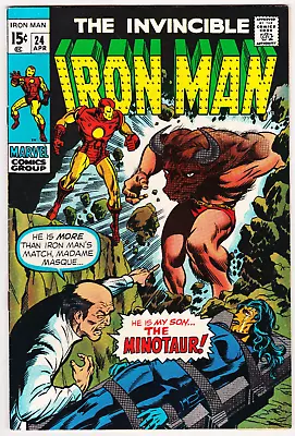 Buy Iron Man # 24 - 1st App Minotaur / Madame Masque - High Grade Cents Marvel 1970 • 12.50£