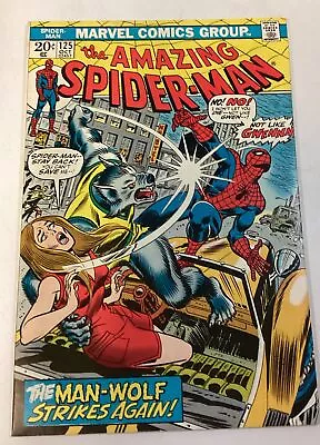 Buy Amazing Spider-Man #125 VF, 2nd Appearance Man-Wolf! Marvel 1973 • 46.18£