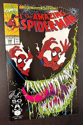 Buy AMAZING SPIDER MAN #346 (Marvel Comics 1991) -- Erik Larsen VENOM Cover -- VF • 9.91£