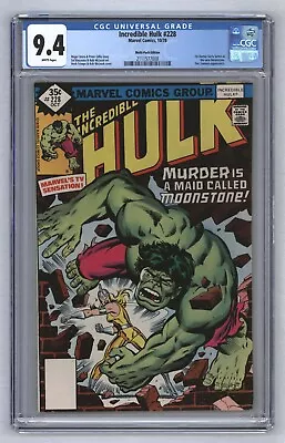 Buy Incredible Hulk #228 Whitman Multi-Pack Variant 1st Karla Moonstone 1978 CGC 9.4 • 194.15£
