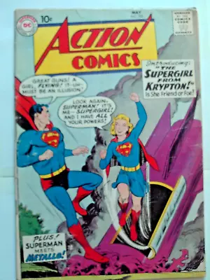 Buy Books, Comics & Magazines, Action Comics 252, May 1959.  GD-VG. 1st SUPERGIRL. • 1,345£