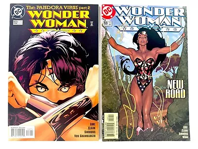 Buy DC Wonder Woman (2000) #152+159 ADAM HUGHES GOODGIRL COVER LOT VF- To NM- • 24.46£