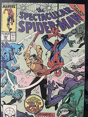 Buy SPECTACULAR SPIDER-MAN #147 NM 1st  APP. DEMONIC HOBGOBLIN 1989 MARVEL COMICS • 19.41£