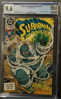 Buy Superman: The Man Of Steel 18 CGC 9.6 NM+  W/ PAGES  N/CASE • 93.19£