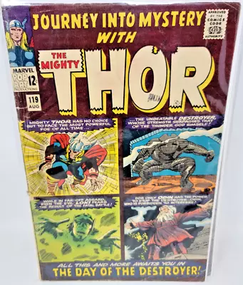 Buy JOURNEY INTO MYSTERY #119 1965 Marvel Thor 5.0 1ST APP WARRIORS THREE Jack Kirby • 46.59£