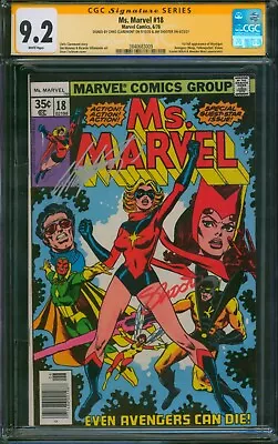Buy Ms. Marvel #18 CGC 9.2 ⭐ 2X SIGNED CLAREMONT & SHOOTER ⭐ 1st Full MYSTIQUE 1978 • 271.04£