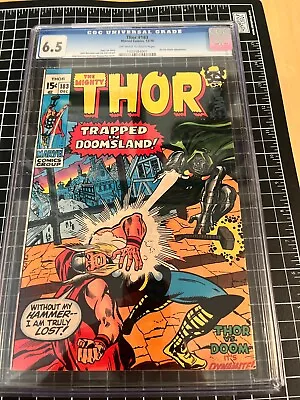 Buy The Mighty Thor 183 CGC 6.5 #1052584001 Doctor Doom App OFF-WHITE To WHITE Pages • 50.48£