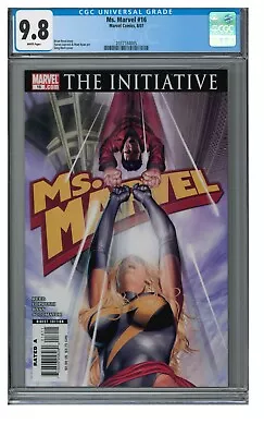 Buy Ms. Marvel #16 (2007) Beautiful Greg Horn Cover CGC 9.8 White Pages PX972 • 23.26£