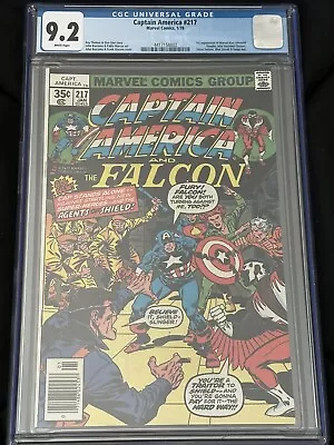 Buy Captain America #217 CGC 9.2 NM- WHITE PAGES WP 1st QUASAR • 62.13£