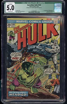Buy Incredible Hulk 180 CGC 5.0 MVS Missing Page 10 1st App Of Wolverine  In Cameo • 404.56£