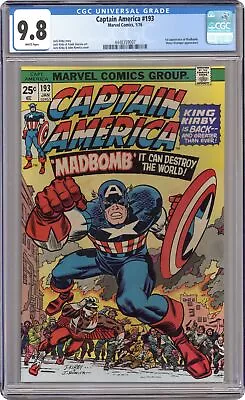 Buy Captain America #193 CGC 9.8 1976 4448359007 • 551.39£