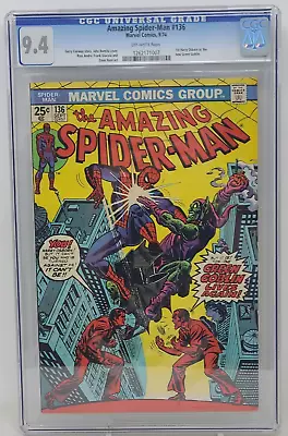 Buy Amazing Spider-man #136 ~ Marvel 1974 ~ Cgc 9.4 ~ 1st New Green Goblin • 260.16£