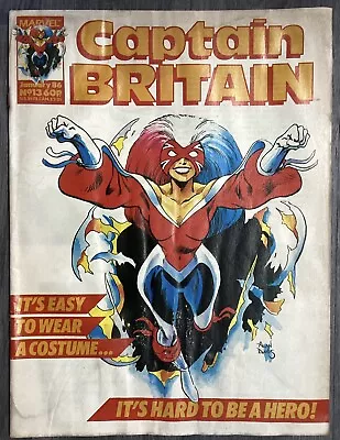 Buy Captain Britain No. #13 January 1986 Marvel Comics UK G 1st App. Betsy Braddock • 30£