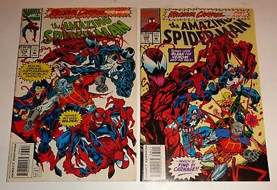 Buy Amazing Spider-man  #379,380 Maxium Carnage Nm 9.4/9.6 1993 Bagley • 17.17£