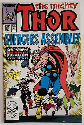 Buy The Mighty Thor #390 VF+ Captain America Lifts Mjolnir Marvel Comics 1988 • 10.09£