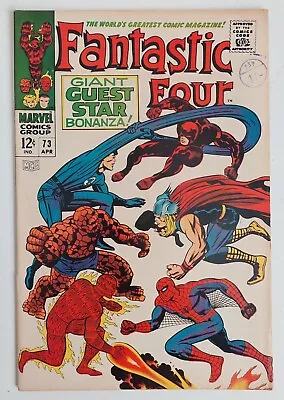 Buy Fantastic Four #73 4/1968 7.5 VF- Daredevil Thor Spider-Man Dr Doom • 195£