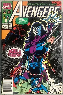 Buy Avengers #318 (June 1990) Newsstand VF/NM, Off-White Pages • 6.21£