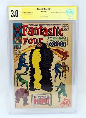 Buy Fantastic Four #67 Comic Book Marvel 10/1967 Signed By Stan Lee - CBCS 3.0 • 544.55£
