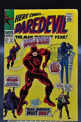 Buy Daredevil #27 Spider-Man Crossover App 1967 Marvel Comics Stilt Man App • 10.10£