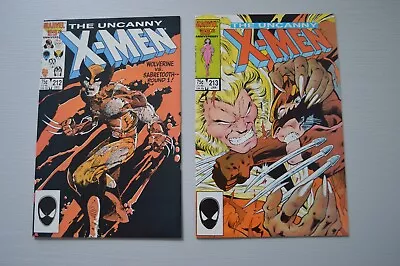 Buy THE UNCANNY X-MEN VOL.1 #212+#213  1st  WOLVERINE  Vs  SABRETOOTH  (1986) • 19.99£