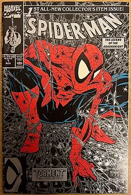 Buy MARVEL COMICS SPIDER-MAN #1 1990 SILVER COVER McFARLANE NM • 17.99£