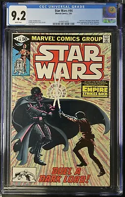 Buy Star Wars #44 (1981) -  CGC 9.2 White - Empire Strikes Back - Classic Cover • 54.35£