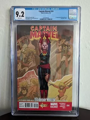 Buy Captain Marvel #14 (2013) - Cgc Grade 9.2 - 1st Cameo Appearance Kamala Khan • 208.91£