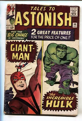 Buy Tales To Astonish #60--Marvel--comic Book--Silver-Age--Hulk--VG- • 55.53£