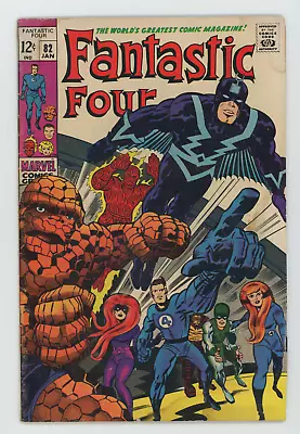 Buy Fantastic Four #82 1968 Water Stain Complete Afforadable Reader Zorr Inhumans • 10.86£
