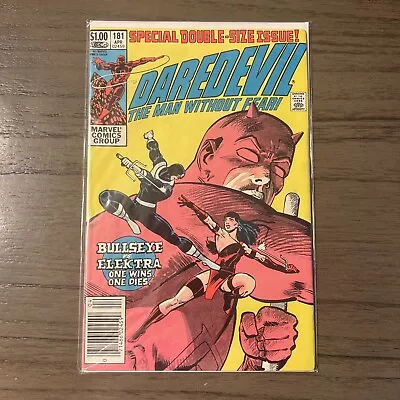 Buy Daredevil #181 Frank Miller Classic Cover Death Of Elektra Newsstand Marvel 1982 • 38.82£