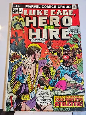 Buy Luke Cage Hero For Hire #16 Comic 1973 Marvel Comics • 3.88£