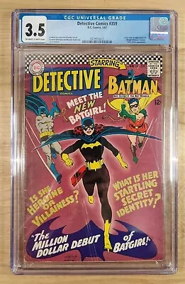 Buy Detective Comics #359 CGC 3.5 Origin & 1st Appearance Batgirl - DC (1967) • 368.89£