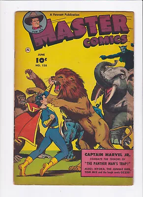 Buy Master Comics #128 [1952 Vg/fn]  The Panther Man's Trap!    Lion Cover! • 100.95£