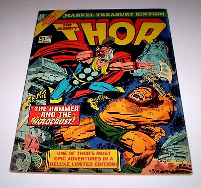 Buy Marvel Treasury #10 1976 Reprints Thor #154-157 Mangog Saga SIGNED By JACK KIRBY • 247.54£