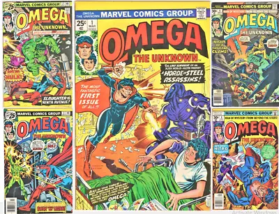 Buy OMEGA The Unknown #1-2-3-4 And 8 1st Appearance OMEGA Marvel Bronze Age Classic • 19.41£