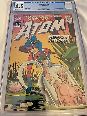 Buy Showcase #34 - CGC 4.5 OWTWP First Appearance Of The Atom - DC - 1961 BINOBO • 291.22£