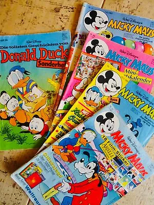 Buy 5 X German DISNEY COMIC Novels C1980s Inc MICKY MAUS & DONALD DUCK • 18.75£