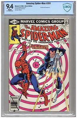 Buy Amazing Spider-Man # 201  CBCS  9.4   NM   White Pgs  2/80   Punisher  Cover & A • 104.84£