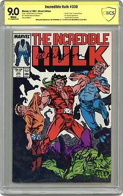 Buy Incredible Hulk #330D CBCS 9.0 SS Ferrigno/Milgrom 1987 21-1EAEE22-209 • 166.97£