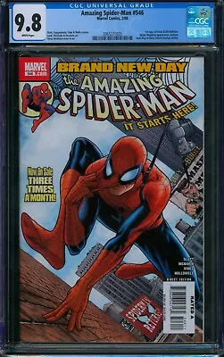 Buy Amazing Spider-Man #546 ⭐ CGC 9.8 ⭐ Jackpot + Mister Negative Marvel Comic 2008 • 135.91£