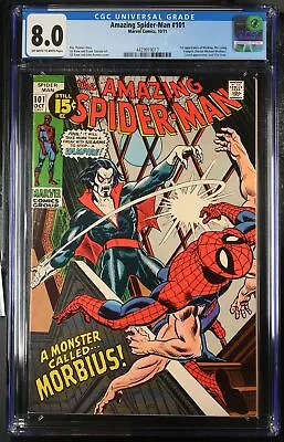 Buy Amazing Spider-Man #101 - Marvel Comics 1971 CGC 8.0 1st Appearance Of Morbius,  • 504.02£