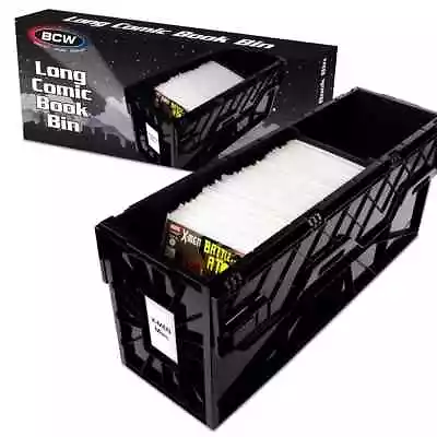 Buy BCW Black Long Comic Book Box Bins - Heavy Duty Acid Free Plastic • 42.11£