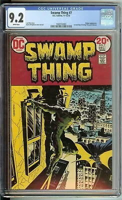 Buy Swamp Thing #7 CGC 9.2 DC Comic 1973 Batman White Pages Wrightson Art • 124.26£