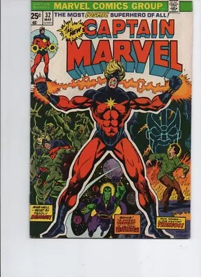 Buy Captain Marvel #32 (Marvel 1974)Thanos Drax Avengers  Starlin-VF • 27.17£