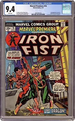 Buy Marvel Premiere #16 CGC 9.4 1974 3827431018 2nd App. And Origin Of Iron Fist • 157.66£