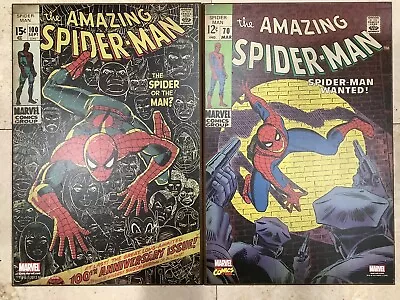 Buy Amazing Spider-Man, #70 #100 Wood Wall Plaque 13x19 Marvel Silver Buffalo • 27.96£