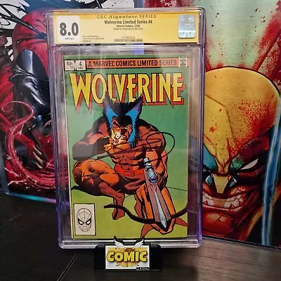 Buy Wolverine Limited Series #4 CGC SS 8.0 Signed By Frank Miller 1982 🔑 🔥  • 149.95£