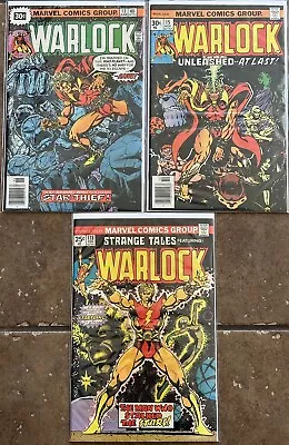 Buy WARLOCK #13 (30 Cent Variant) & 15 + Strange Tales #178 Marvel Comics Lot • 108.73£